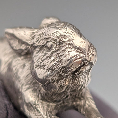 1980 British Vintage Sterling Silver Rabbit Miniature Figurine 50g BSE Products